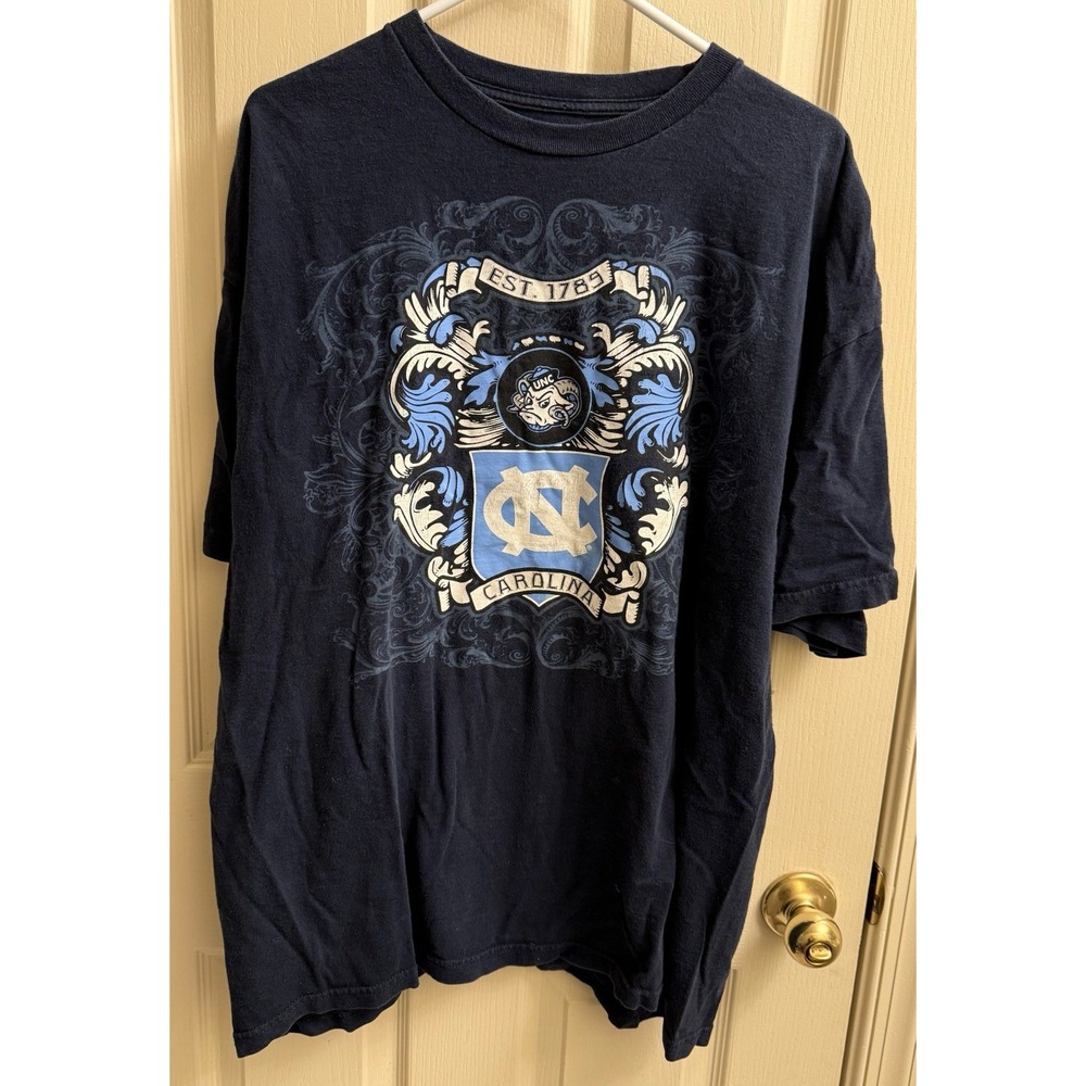 Vintage North Carolina Tar Heels Shirt Mens XXL Blue T Shirt Short Sleeve Champs